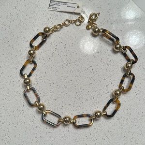 NWT ‼️ J.Crew oval link tortoise shell necklace